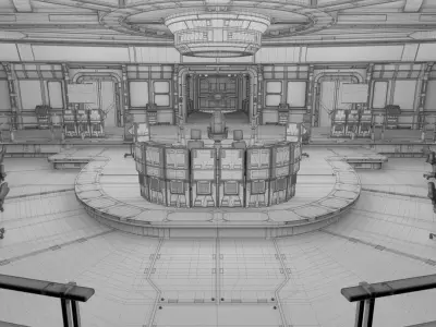  Starship Command Center High Poly PBR 
