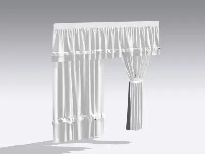 Curtain Low-poly 3D model
