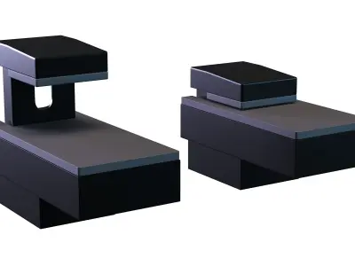 Wood and Glass Shelf Bracket 3D model