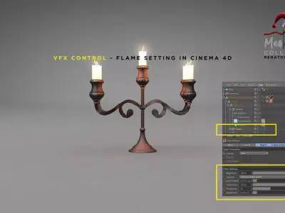 Medieval Forged Chandelier Table 3D model