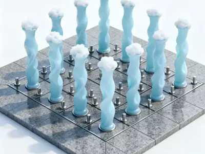 Modern Interactive Dry Deck Splash Fountain 3D Model Low-poly 3D model