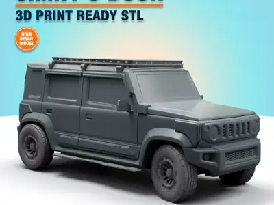 Jimny 5 Door Scale Car STL 3D Printable SUV Model  Print Ready 3D print model