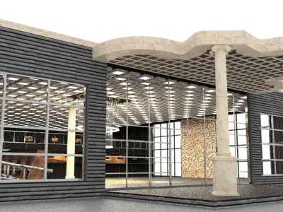 restaurrant building 3D model