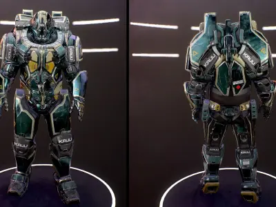 Sci-Fi Armor 9 Low-poly 3D model