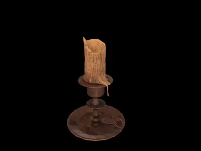 Candle Low-poly 3D model