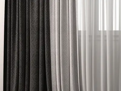 Curtain 28 3D model purchase
