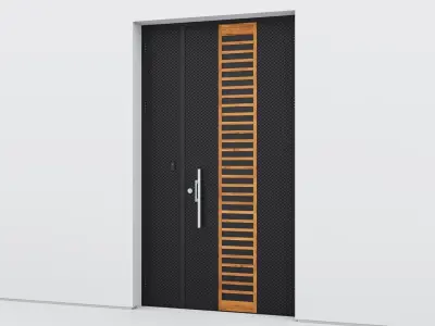 Aluminium door 95 3D model