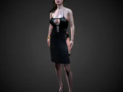 Classy Female Girl Character Tanya 3D model