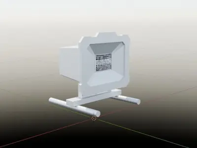 Low Poly Work Light Low-poly 3D model