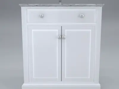 Vanity bathroom with marble top 3D model