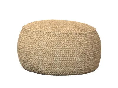 The Raffia Flores Pouffe round Natural 3D model