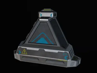 Sci-fi prop Low-poly 3D model