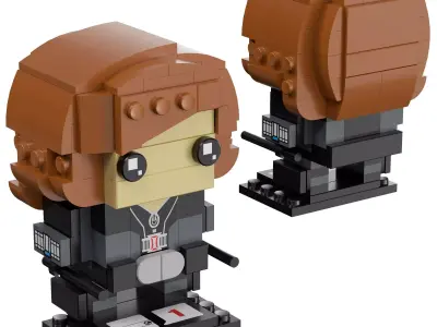 Lego Brickheadz - 41591 Black Widow 3D model