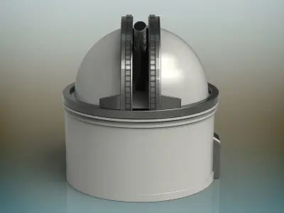 Observatory telescope dome 3D model