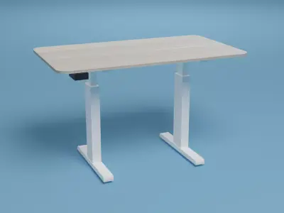 Office standing desk sit stand adjustable Low-poly 3D model