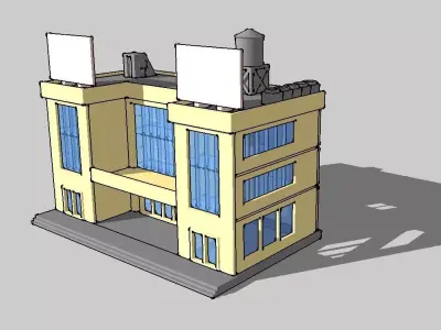 Modern Office Building by Outland Models 3D Printable 3D print model