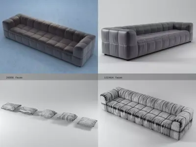 Strips sofa  95-310 3D model
