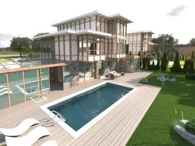 TRADITIONAL TURKISH HOUSE DUSLER VADISI Low-poly 3D model