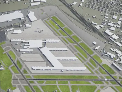 Louisville - Muhammad Ali International Airport - SDF Low-poly 3D model