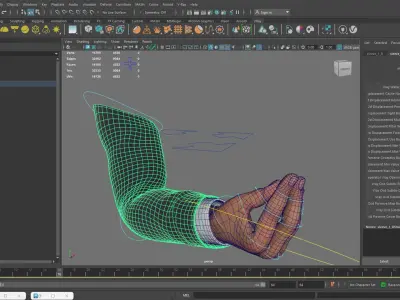  Male Arms with Sleeves Animated Rigged for Maya Collection 2 