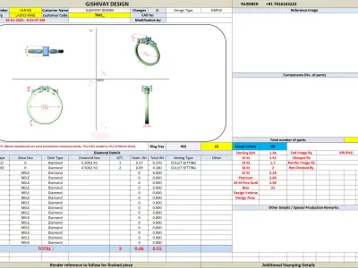 Emerald Cut Three Stone Diamond Engagement Ring CAD 3D print model