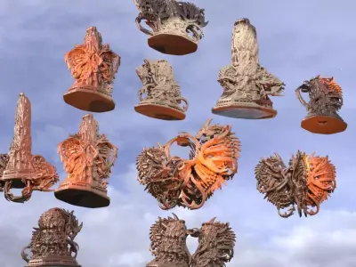 Serpent Stone rock collection 3D model