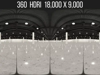 Exhibition Hall - Warehouse interior - HDRI Texture