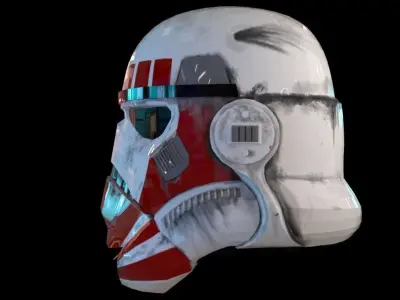 Shocktrooper Helmet Low poly Low-poly 3D model