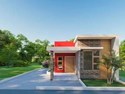 3D minimalist house 3D model