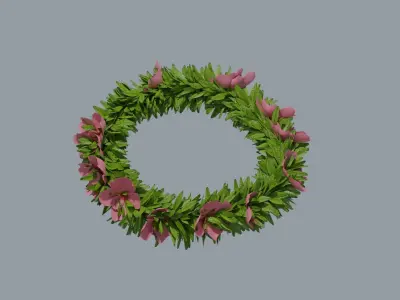 Laurel Wreath Cherry Tree Low-poly 3D model
