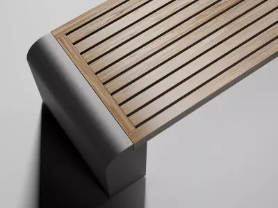 Modern Urban Street Furniture Set1 3D model