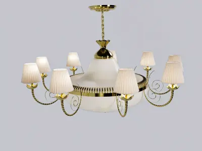 Classic Gold Chandelier 3D model
