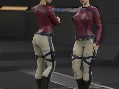 SC High Guard Uniform for La Femme 2 for Poser 3D model