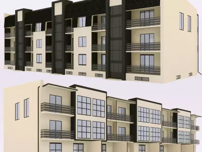 modern Townhouse 2 3D model