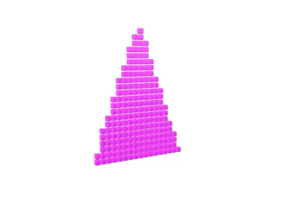 Arrow Cube Style v1 008 Low-poly 3D model