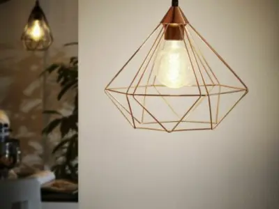 Tarbes 1 Light Ceiling Pendant Copper Eglo 3D model