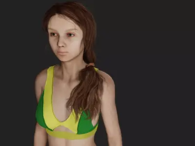 Realistic 3D Model of a Tranquil Beach Beauty 3D model