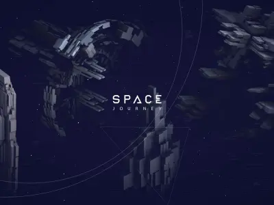 Space Journey Low-poly 3D model