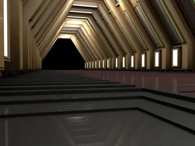 Sci fi corridor  3D model