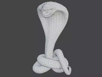 Serpent Idol Low-poly 3D model