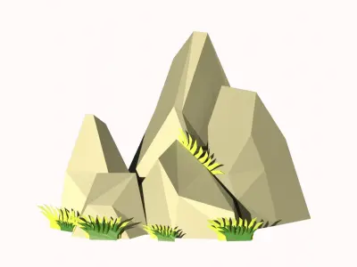 Low-poly forest Low-poly 3D model