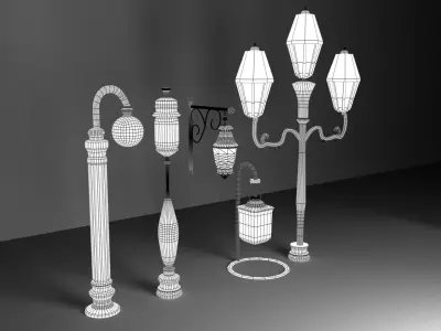 lamp street 3D model purchase