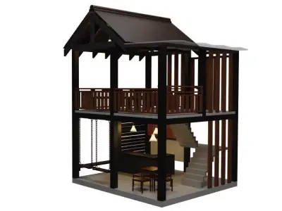 Single house thai style 3d Blender  3D model