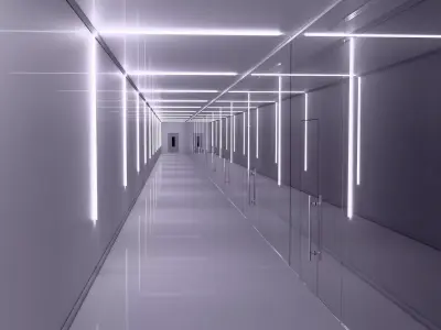 Modern Light Hallway M1 3D model