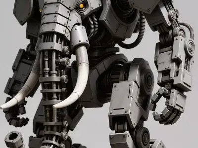 Model AI Generative Robot Elephan 3D model