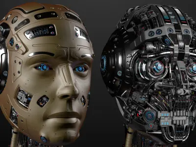 Futuristic Robot Man 3d Model no RIG 3D model