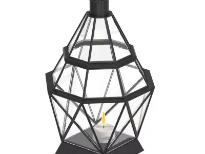 Black Floor lantern 3D model