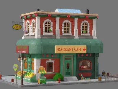 Cartoon House 08 3D model