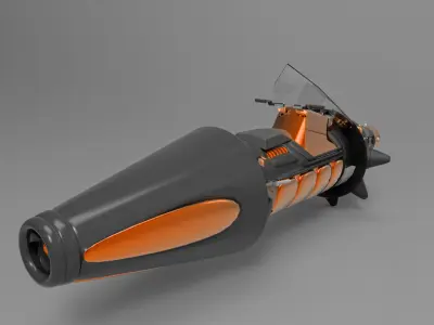 Futuristic Vehicle Light-Boost 3D model