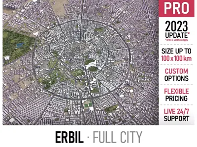 Erbil Low-poly 3D model